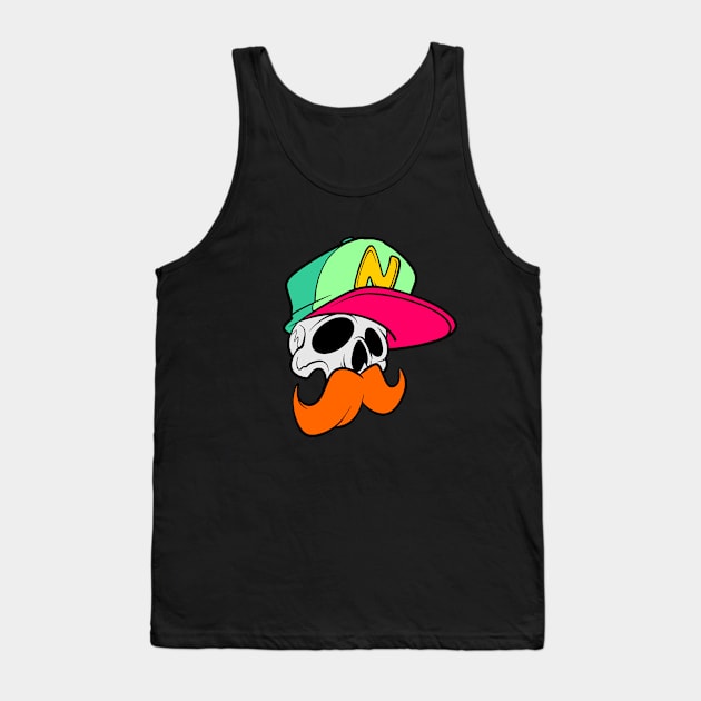 skull head cartoon Tank Top by TOSSS LAB ILLUSTRATION